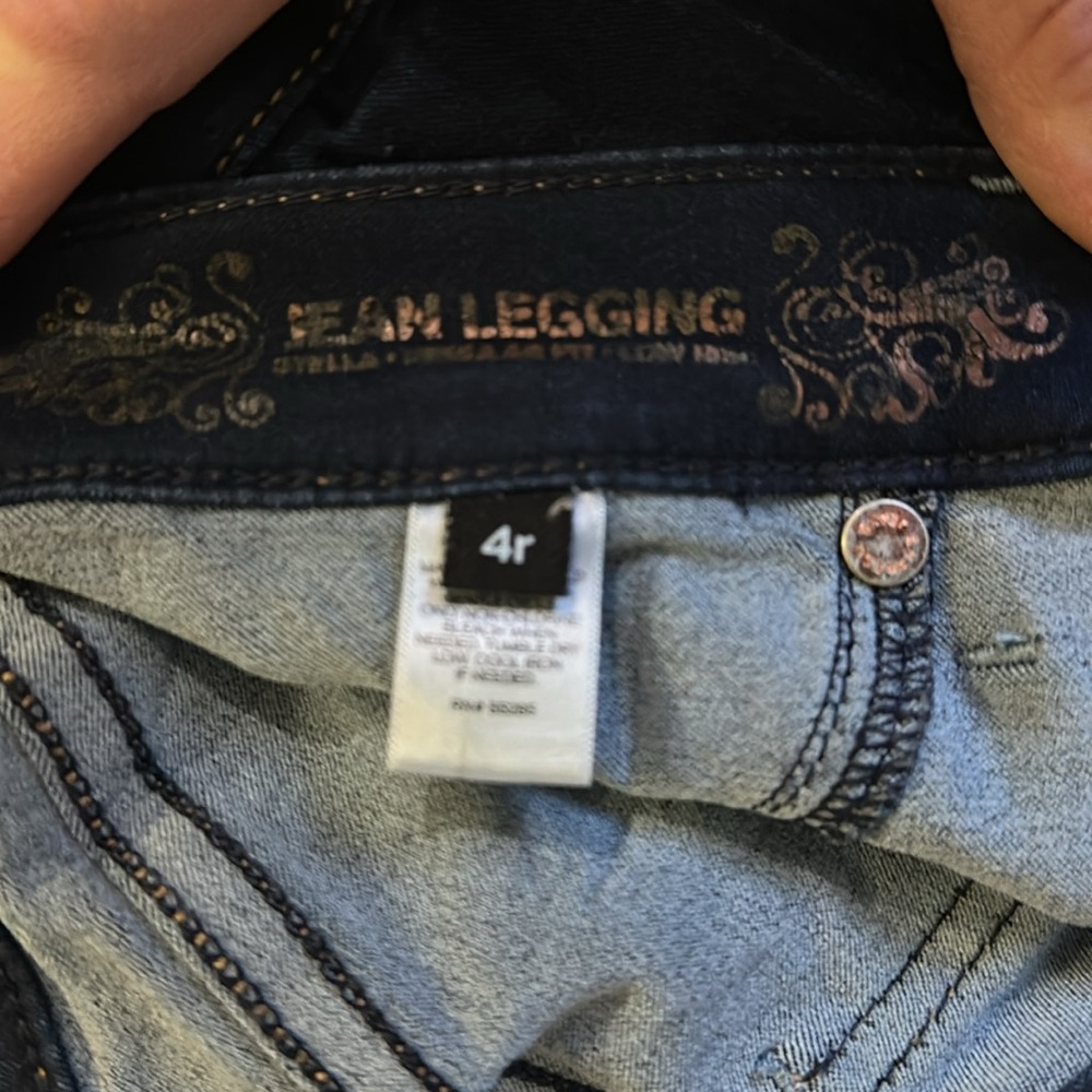 Express Jean Leggings, low cut, sz 4r - Picture 3 of 5